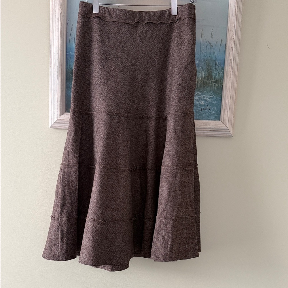 Luisa Cerano Chic Brown A-Line Women's flare wool blend Skirt size 6 - Picture 12 of 14
